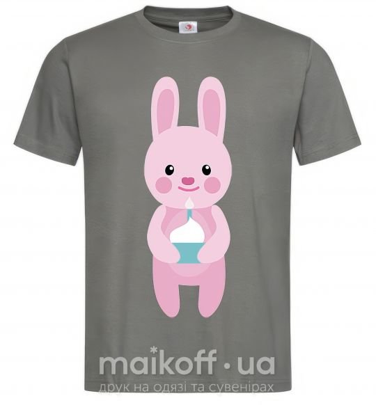 Мужская футболка Розовый кролик Графит фото