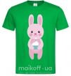 Мужская футболка Розовый кролик Зеленый фото