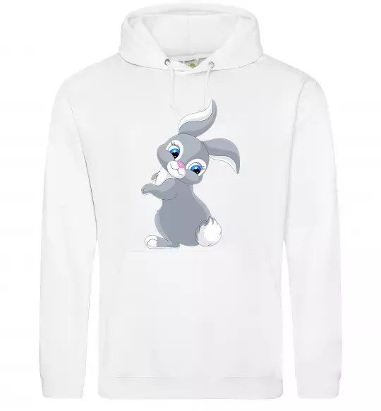 Мужская толстовка (худи) Кролик з хвостиком Белый фото