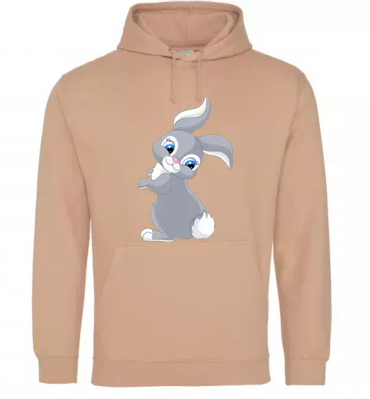 Женская толстовка (худи) Кролик з хвостиком Песочный фото