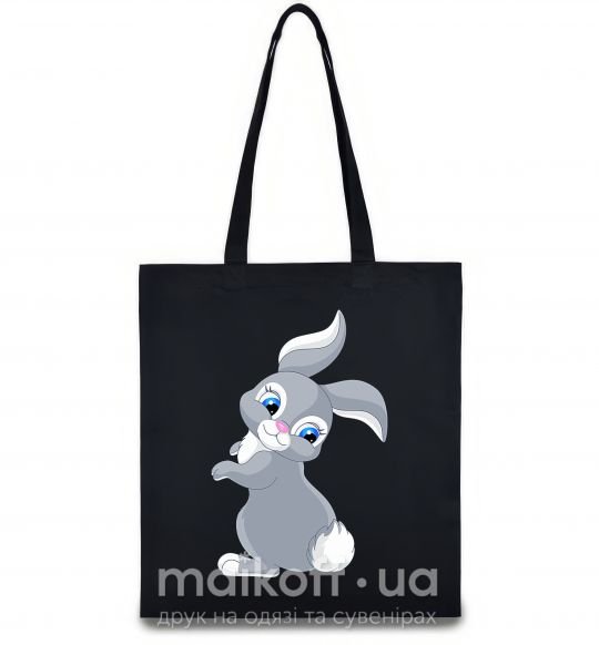 Еко-сумка Кролик с хвостиком Чорний фото