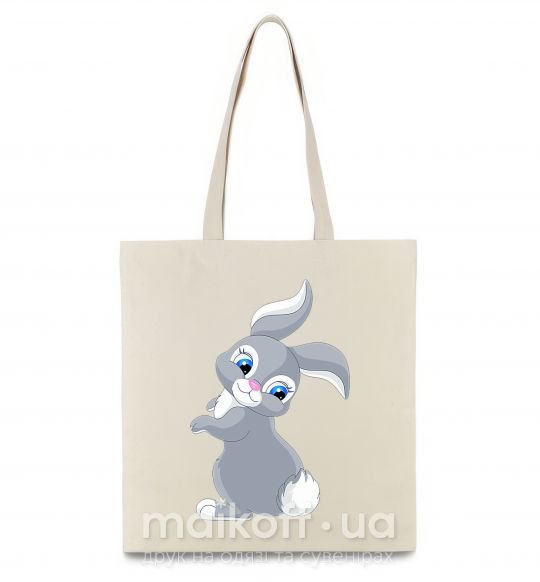 Эко-сумка Кролик с хвостиком Бежевый фото