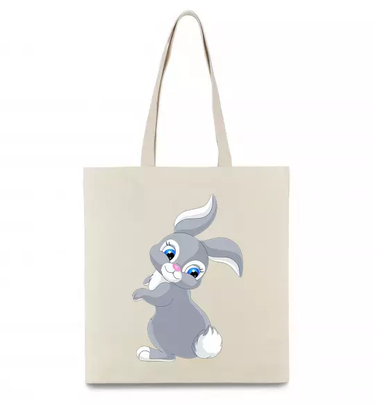 Эко-сумка Кролик з хвостиком Бежевый фото