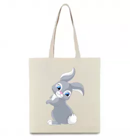 Эко-сумка Кролик з хвостиком Бежевый фото