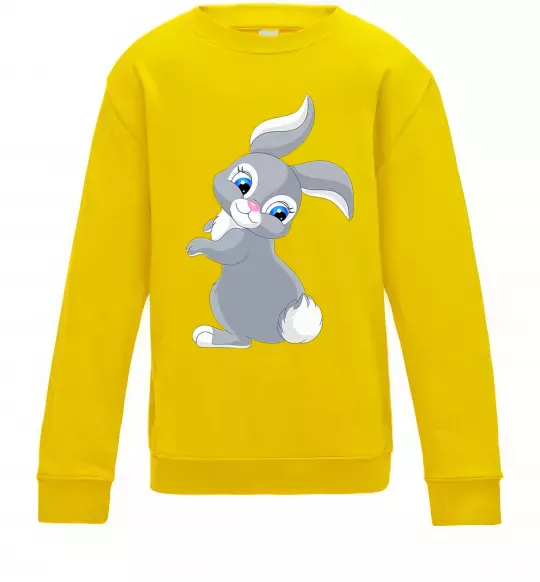 Детский Свитшот Кролик з хвостиком Солнечно желтый фото