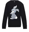 Детский Свитшот Кролик з хвостиком Черный фото