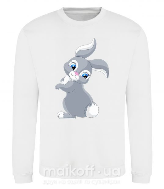 Свитшот Кролик с хвостиком Белый фото