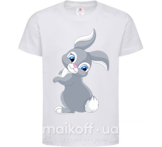 Детская футболка Кролик с хвостиком Белый фото