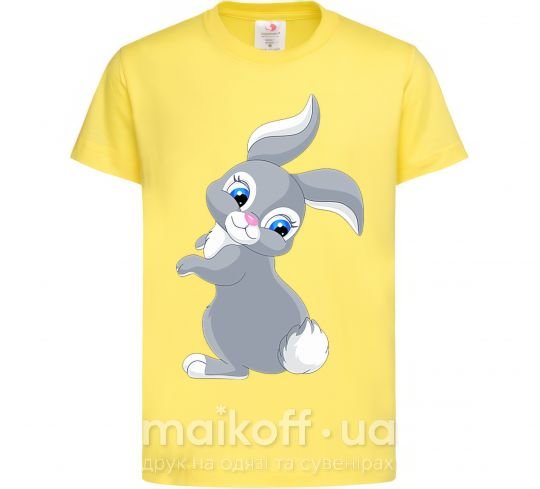 Дитяча футболка Кролик с хвостиком Лимонний фото