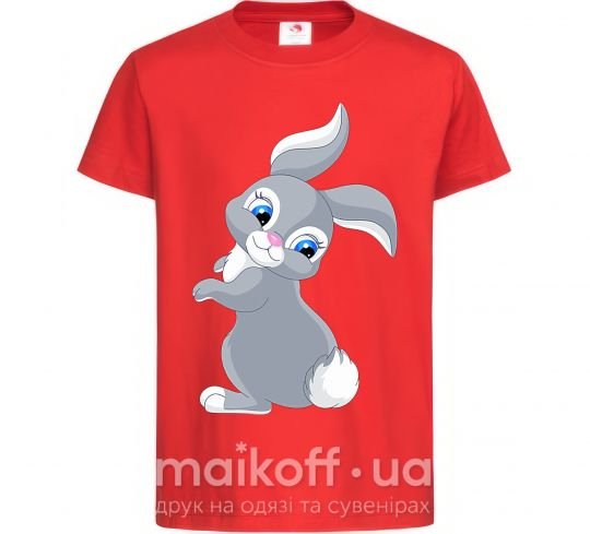Детская футболка Кролик с хвостиком Красный фото