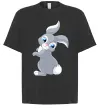 Футболка Оверсайз Кролик з хвостиком Черный фото