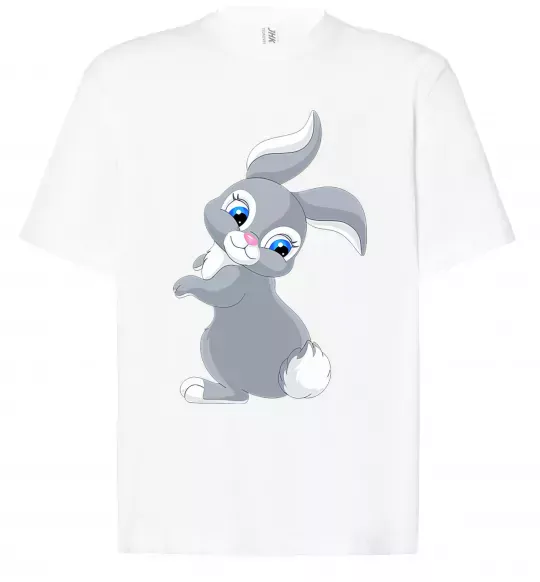 Футболка Оверсайз Кролик з хвостиком Белый фото