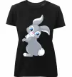 Жіноча преміум футболка Кролик з хвостиком Чорний фото