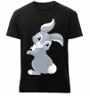 Мужская премиум футболка Кролик з хвостиком Черный фото
