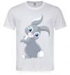 Мужская футболка Кролик с хвостиком Белый фото