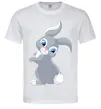 Мужская футболка Кролик з хвостиком Белый Мужская футболка Кролик з хвостиком Белый фото
