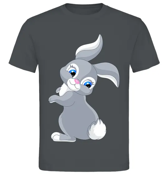 Мужская футболка Кролик з хвостиком Графит фото