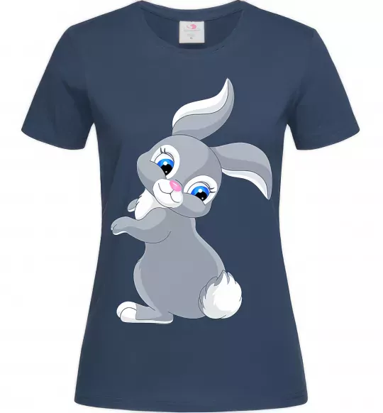 Женская футболка Кролик з хвостиком Темно-синий фото