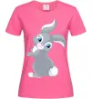 Женская футболка Кролик з хвостиком Ярко-розовый фото