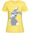 Жіноча футболка Кролик с хвостиком Лимонний фото