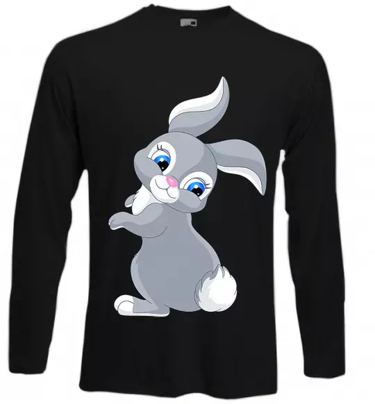 Лонгслив Кролик з хвостиком Черный фото