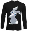 Лонгслив Кролик з хвостиком Черный фото