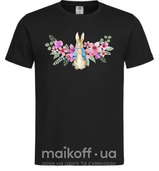 Чоловіча футболка Кролик в цветах Чорний фото