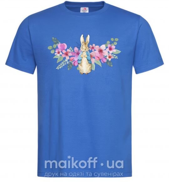 Чоловіча футболка Кролик в цветах Яскраво-синій фото