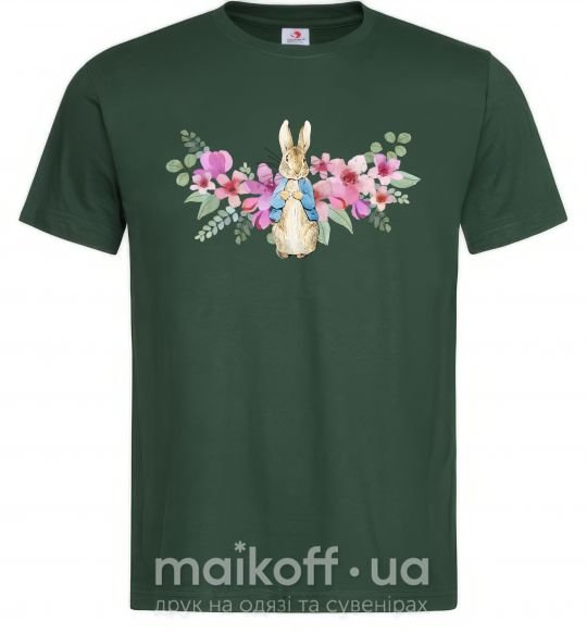 Чоловіча футболка Кролик в цветах Темно-зелений фото