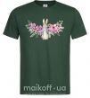 Чоловіча футболка Кролик в цветах Темно-зелений фото