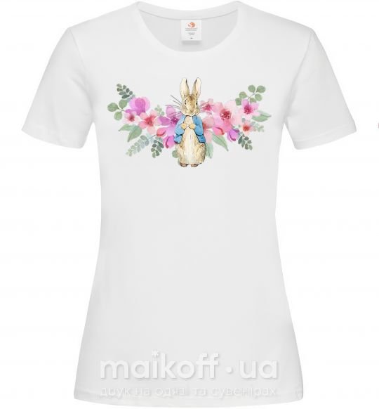 Жіноча футболка Кролик в цветах Білий фото