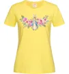 Женская футболка Кролик в квітах Лимонный Женская футболка Кролик в квітах Лимонный фото