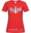 Жіноча футболка Кролик в цветах Червоний фото