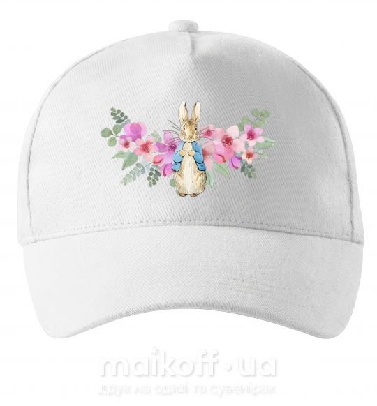 Кепка Кролик в цветах Білий фото