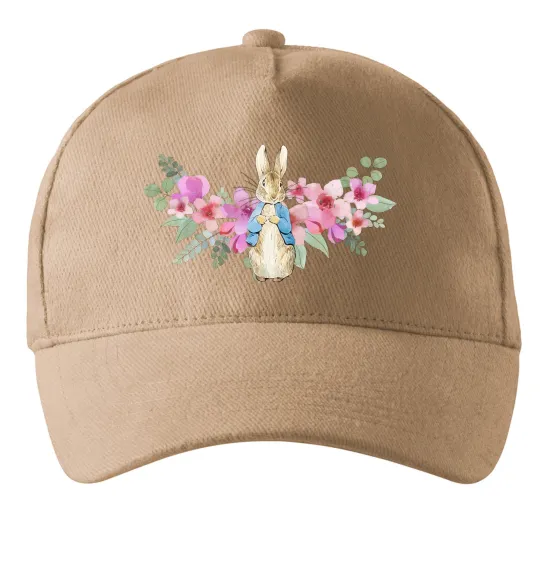 Кепка Кролик в квітах Песочный фото