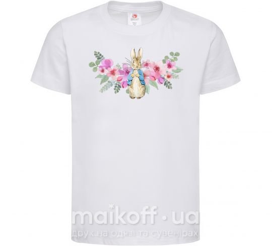 Детская футболка Кролик в цветах Белый фото