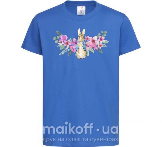 Детская футболка Кролик в цветах Ярко-синий фото
