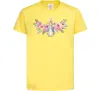 Дитяча футболка Кролик в квітах Лимонний Дитяча футболка Кролик в квітах Лимонний фото