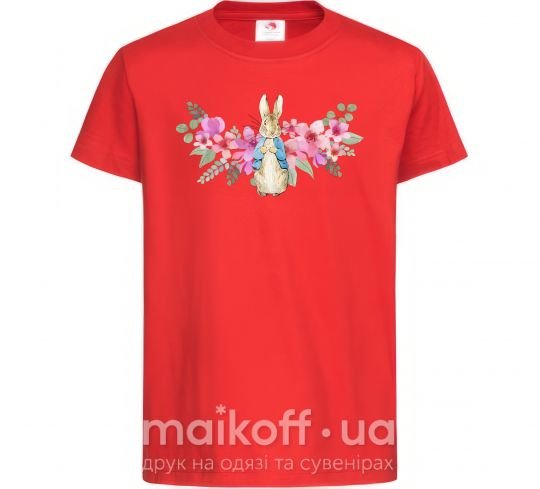 Дитяча футболка Кролик в цветах Червоний фото