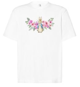 Футболка Оверсайз Кролик в квітах