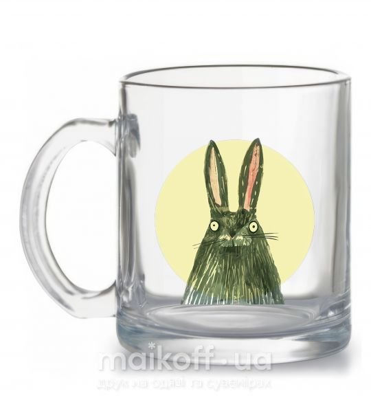 Чашка скляна Кролик под луной Прозорий фото