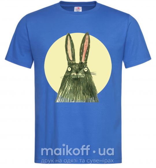 Мужская футболка Кролик под луной Ярко-синий фото