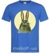 Мужская футболка Кролик под луной Ярко-синий фото