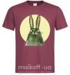 Чоловіча футболка Кролик под луной Бордовий фото