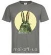 Чоловіча футболка Кролик под луной Графіт фото