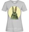 Женская футболка Кролик под луной Серый фото