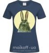 Жіноча футболка Кролик под луной Темно-синій фото