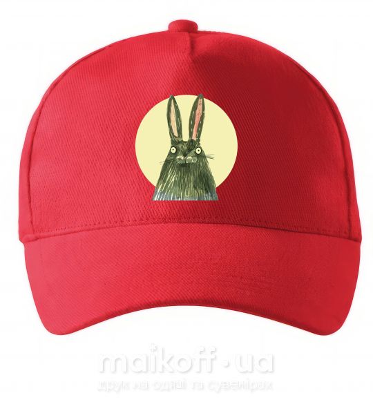 Кепка Кролик под луной Красный фото