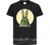 Детская футболка Кролик под луной Черный фото