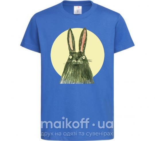Детская футболка Кролик под луной Ярко-синий фото
